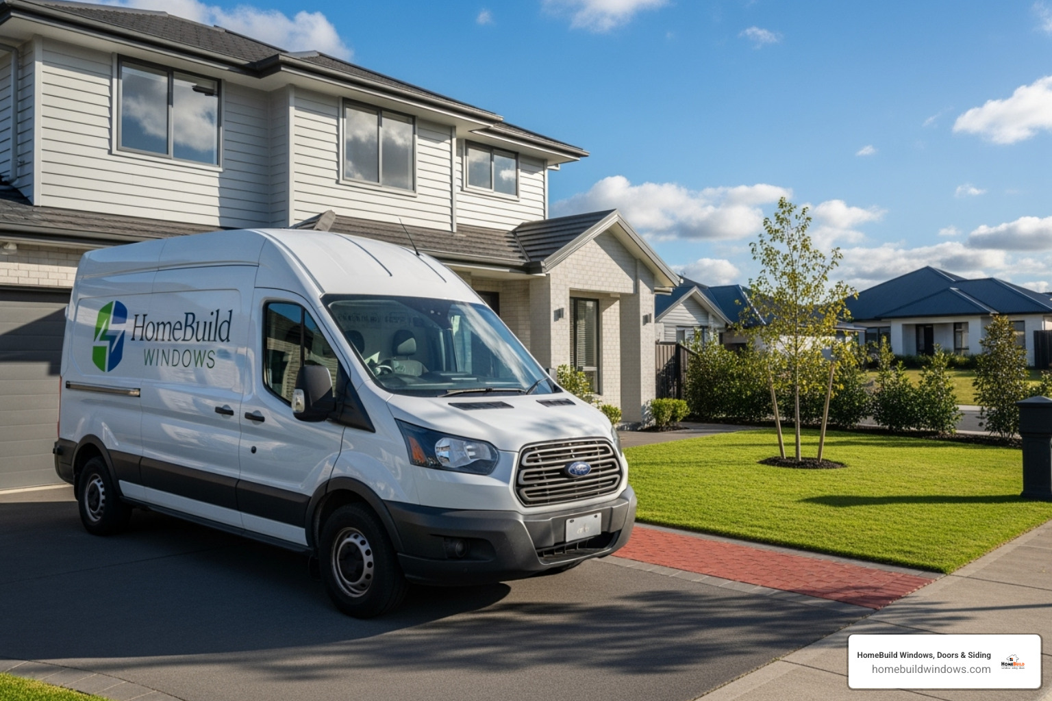 of the HomeBuild Windows team or a branded van - new windows arlington heights of the HomeBuild Windows team or a branded van - new windows arlington heights