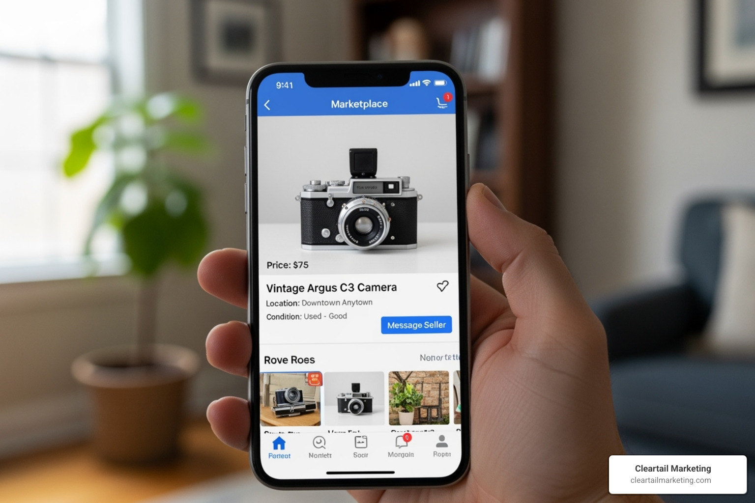 FACEBOOK MARKETPLACE INTERFACE ON A SMARTPHONE - CLASSIFIED AD POSTING SITES FACEBOOK MARKETPLACE INTERFACE ON A SMARTPHONE - CLASSIFIED AD POSTING SITES