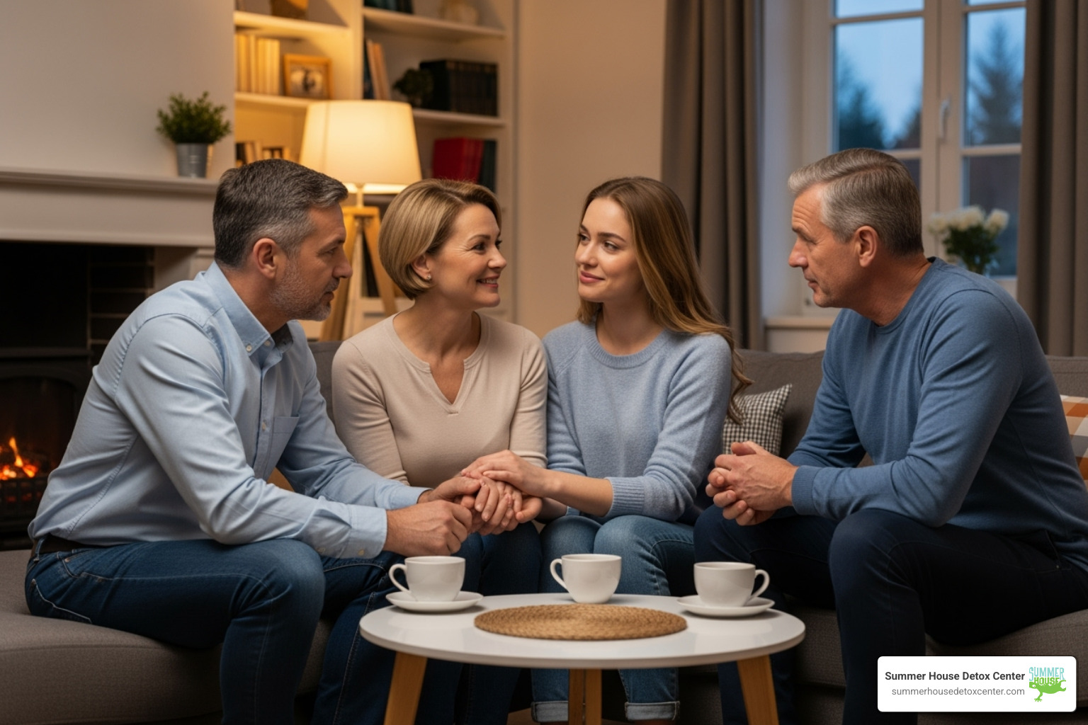 A family engaging in a supportive and understanding conversation - drug rehab fort lauderdale A family engaging in a supportive and understanding conversation - drug rehab fort lauderdale