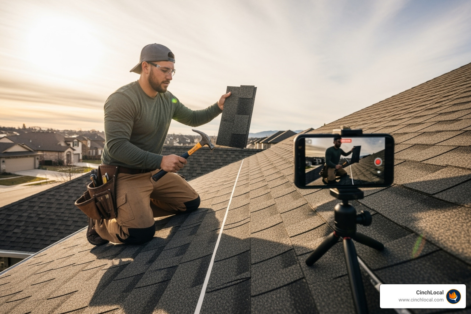Blog post or video about roofing tips, with a contractor demonstrating proper techniques - Roofing SEO experts