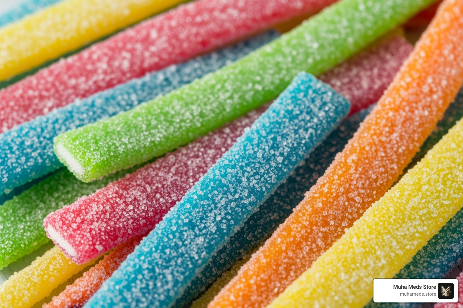 Colorful, sour-dusted candy strips - Buy Air Heads Xtremes 600mg THC Edible – Extreme Sour Candy Strips online