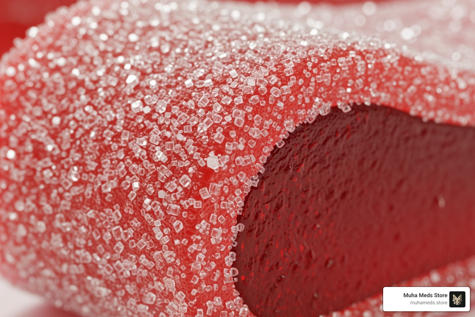 close-up shot of the gummy belt texture - Buy Chupa Chups Strawberry Belts THC Edible – 600mg Sweet Gummies