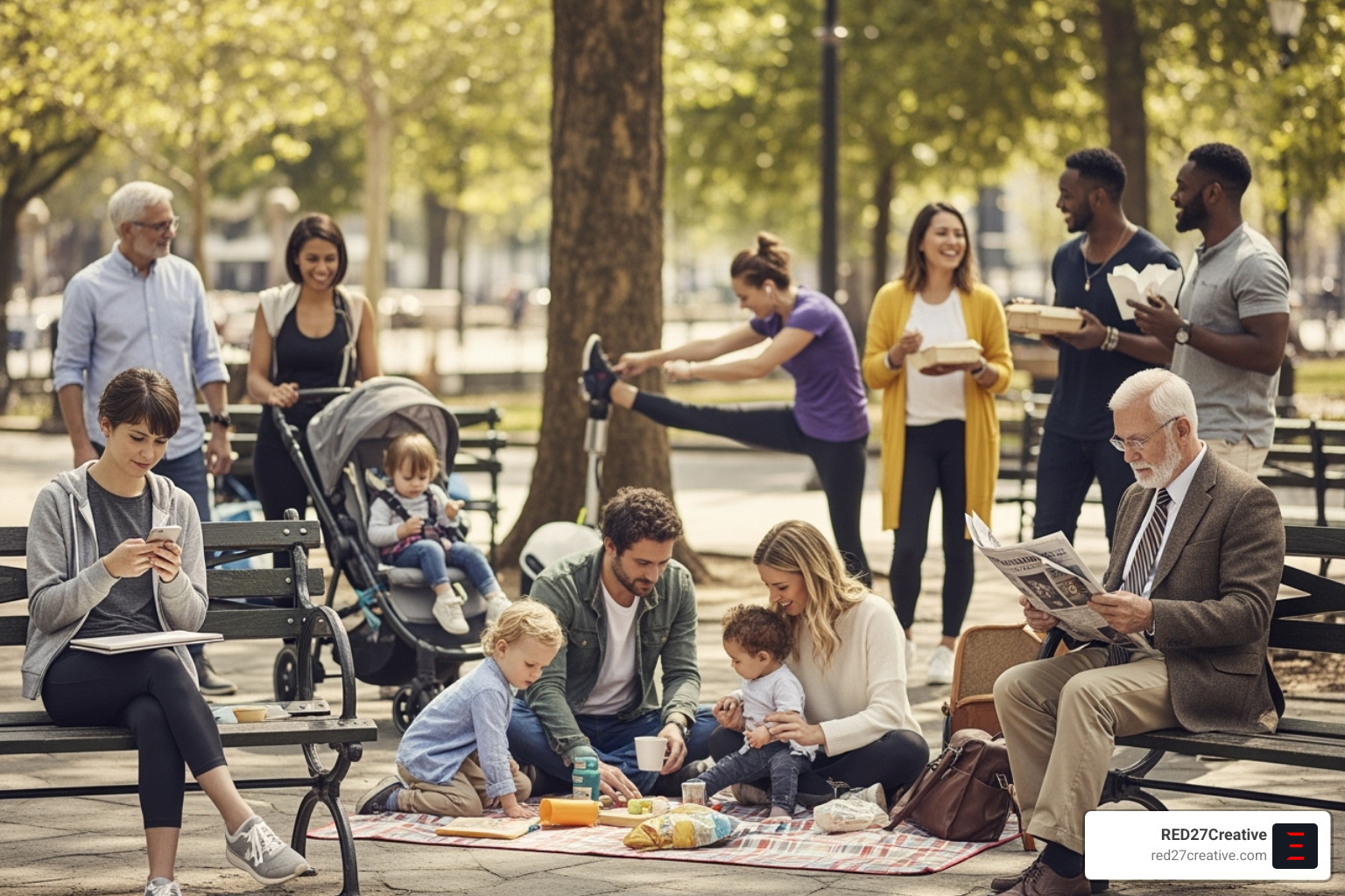 Audience personas for marketing visual content, showing different demographics, interests, and pain points - Marketing visual content Audience personas for marketing visual content, showing different demographics, interests, and pain points - Marketing visual content