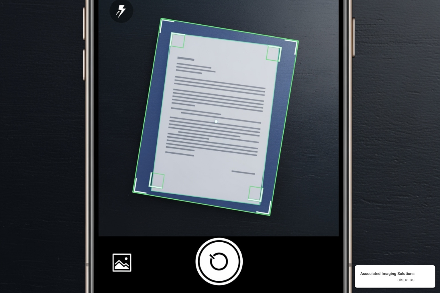 User interface of a mobile scanning app like Notes or Google Drive - how to scan a paper
