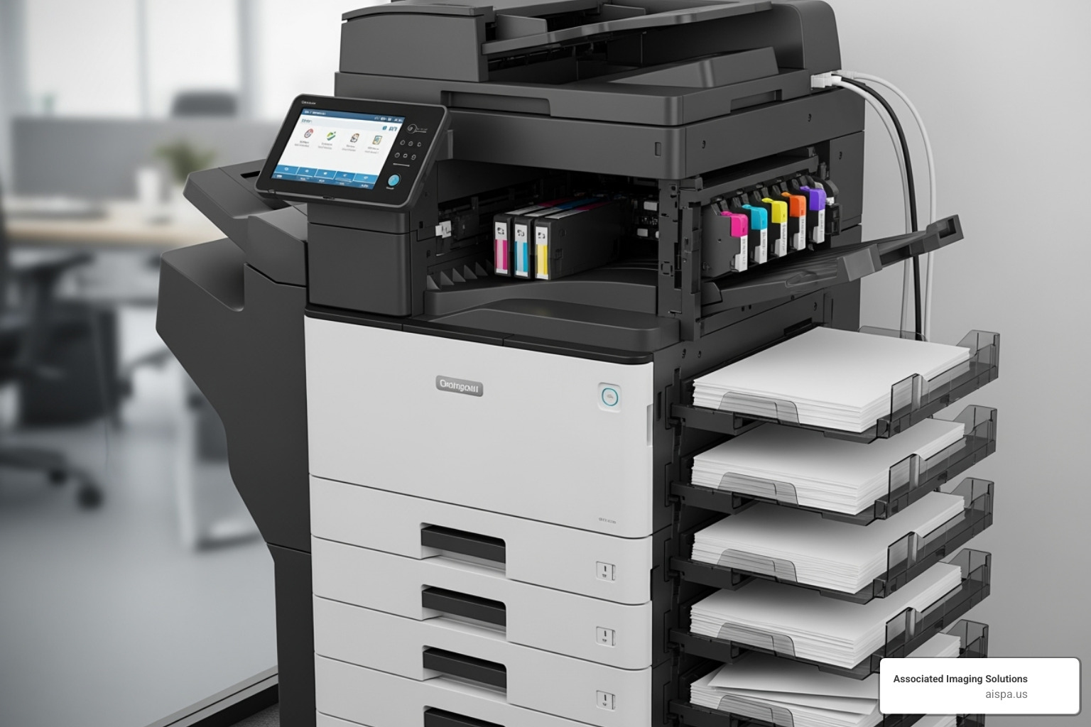 high-capacity printer's paper trays and toner cartridges - print scan copy fax printer