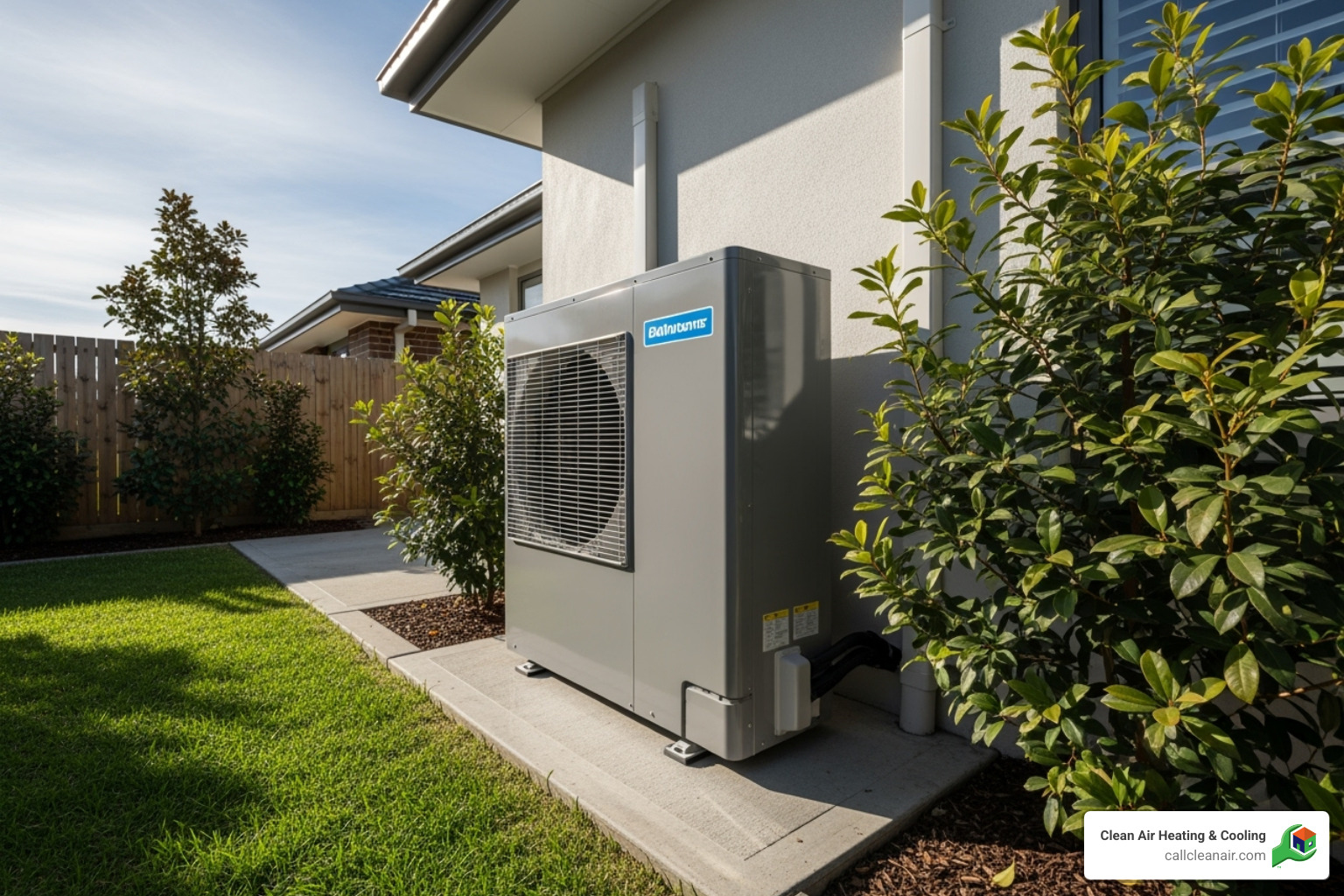A modern, high-efficiency heat pump unit - hvac services snohomish