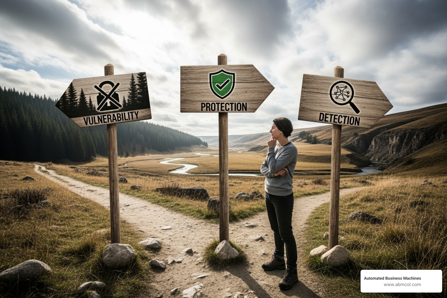 person at a crossroads with signs pointing to different tool types - cyber security analysis tools