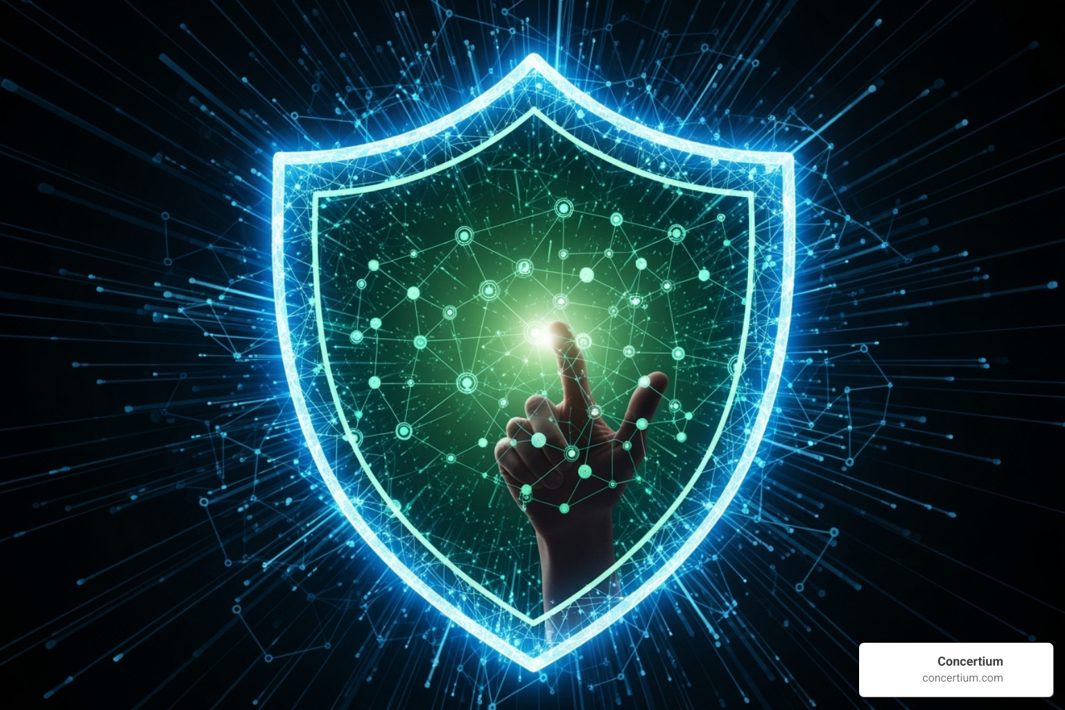 A stylized shield icon protecting a company's network, symbolizing a strong cybersecurity posture and the human element as a key part of that defense - email security awareness A stylized shield icon protecting a company's network, symbolizing a strong cybersecurity posture and the human element as a key part of that defense - email security awareness