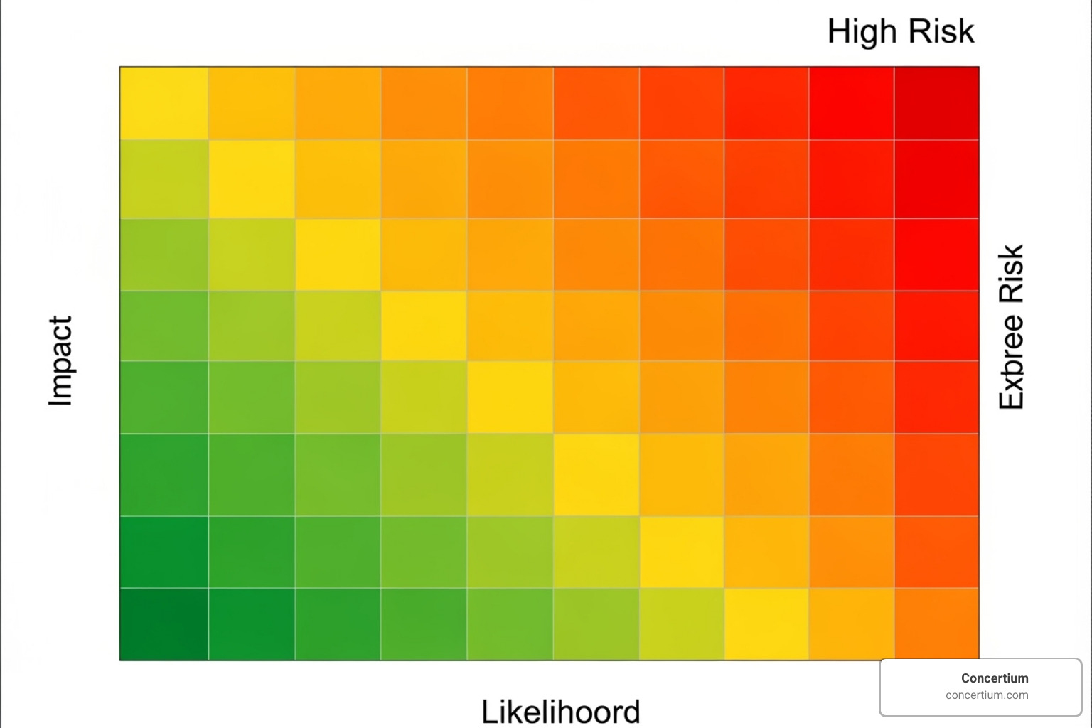 risk matrix showing likelihood vs. impact - governance risk assessment