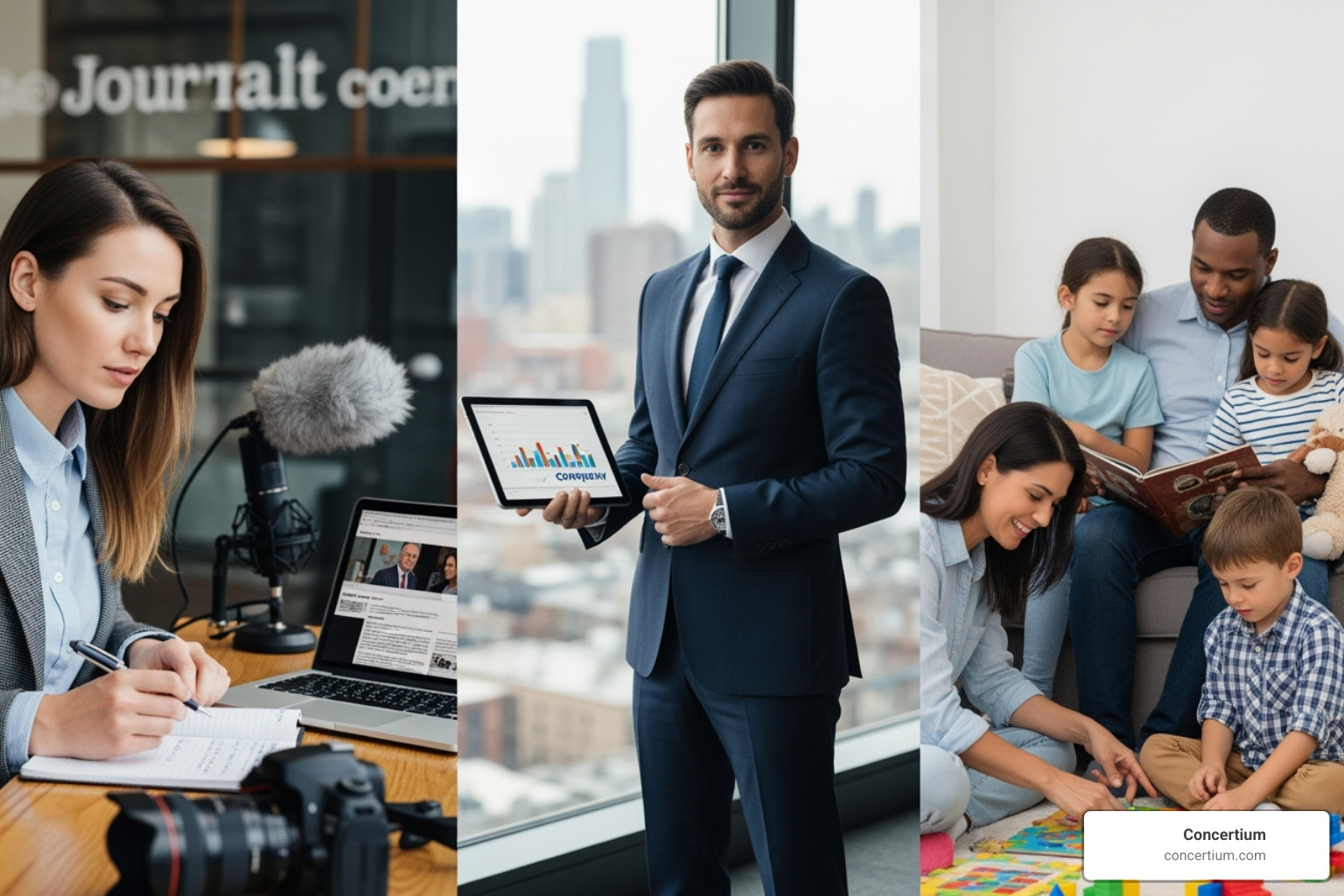 Three user personas (journalist, business professional, family) - secure email providers