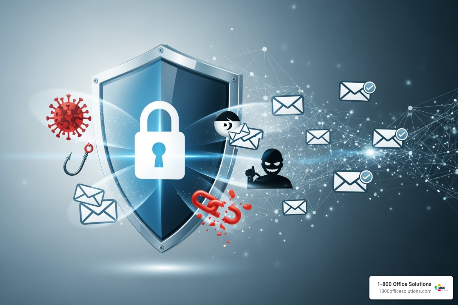 Image of a security dashboard showing real-time threat analysis and blocked attacks - email security solutions Image of a security dashboard showing real-time threat analysis and blocked attacks - email security solutions