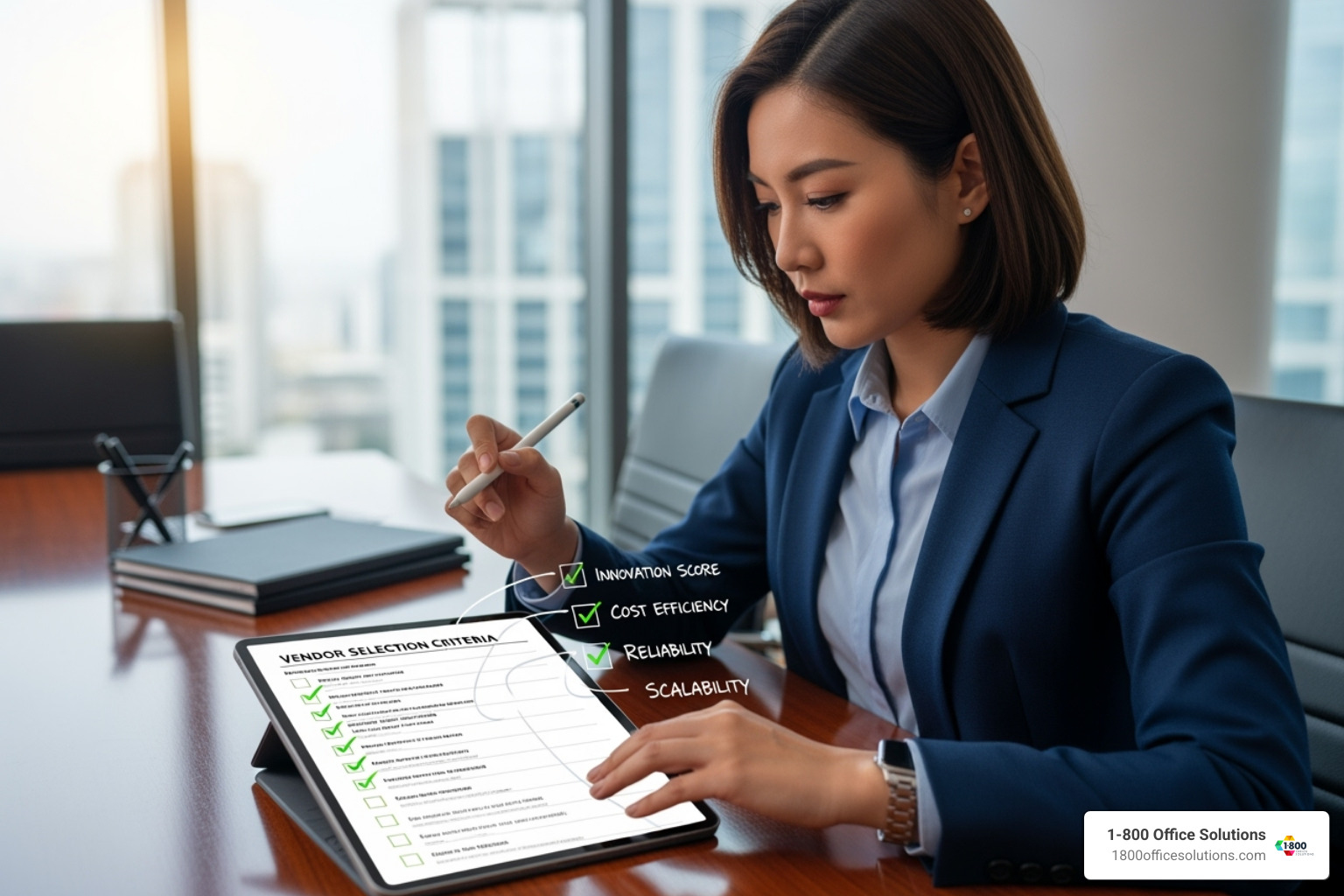 Person looking at a checklist for choosing an IT partner - consulting it companies Person looking at a checklist for choosing an IT partner - consulting it companies