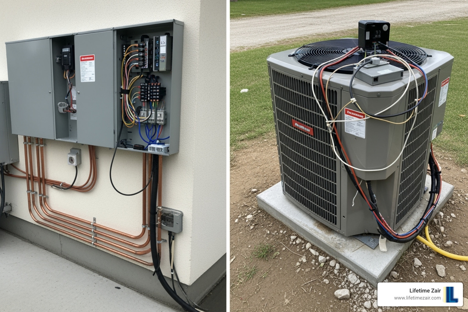 neat, professional installation with a messy, unsafe one - New HVAC system install