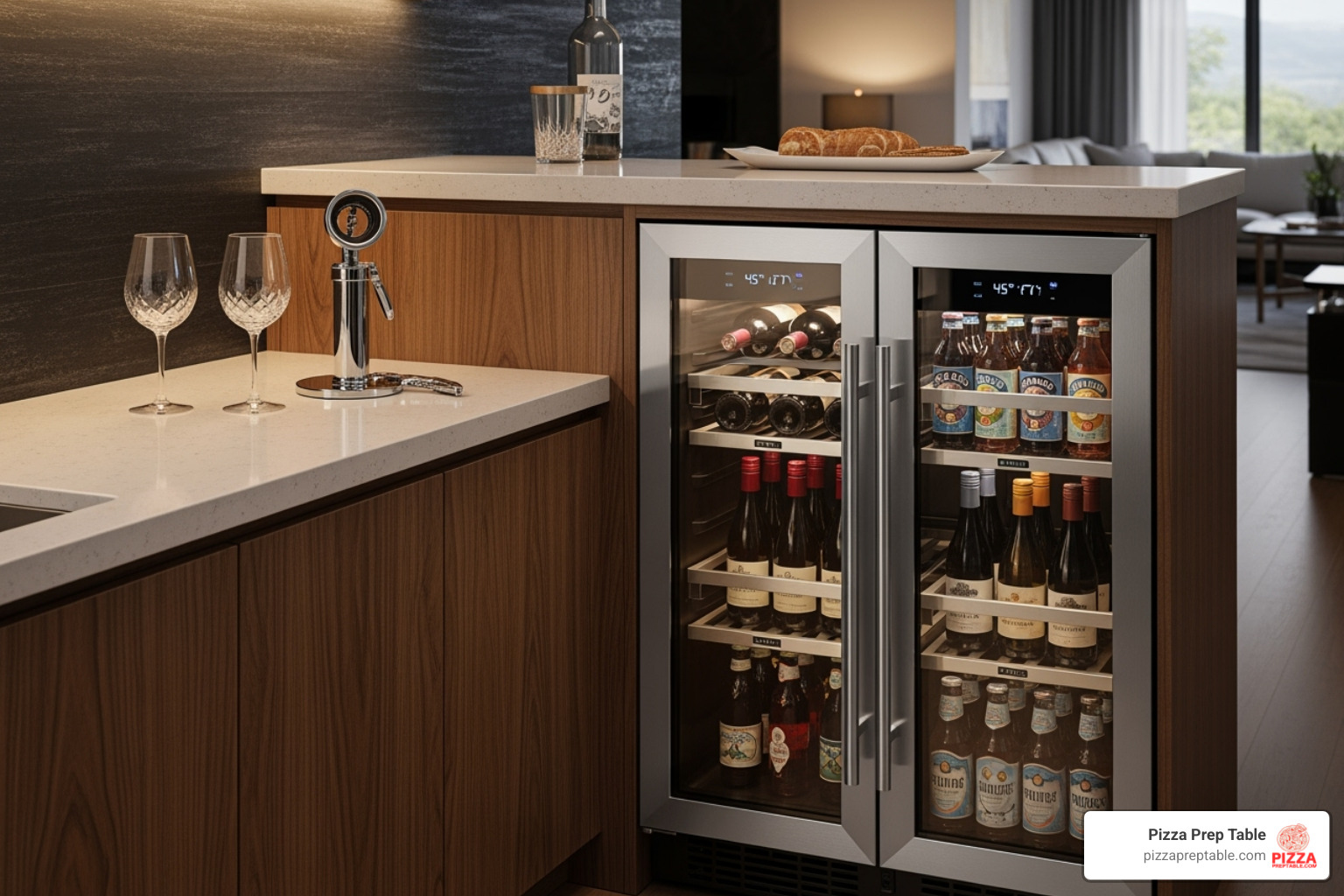 high-end beverage cooler integrated into a home bar or commercial kitchen design - beverage cooler high-end beverage cooler integrated into a home bar or commercial kitchen design - beverage cooler