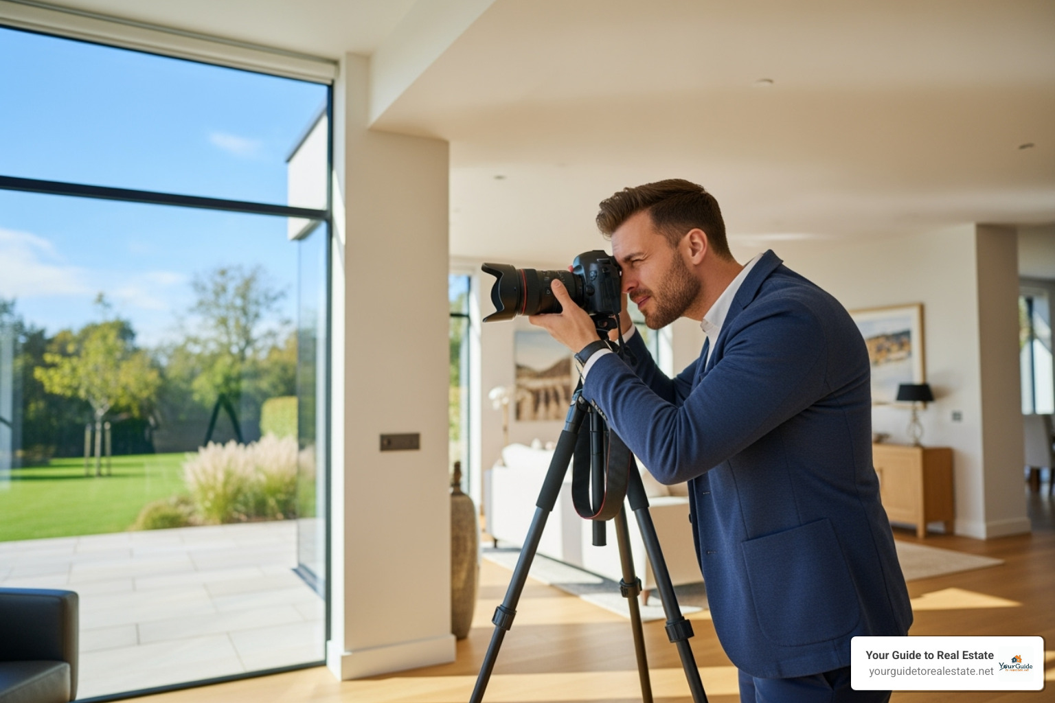 A laptop screen showing a real estate photography job board - eal estate photography jobs