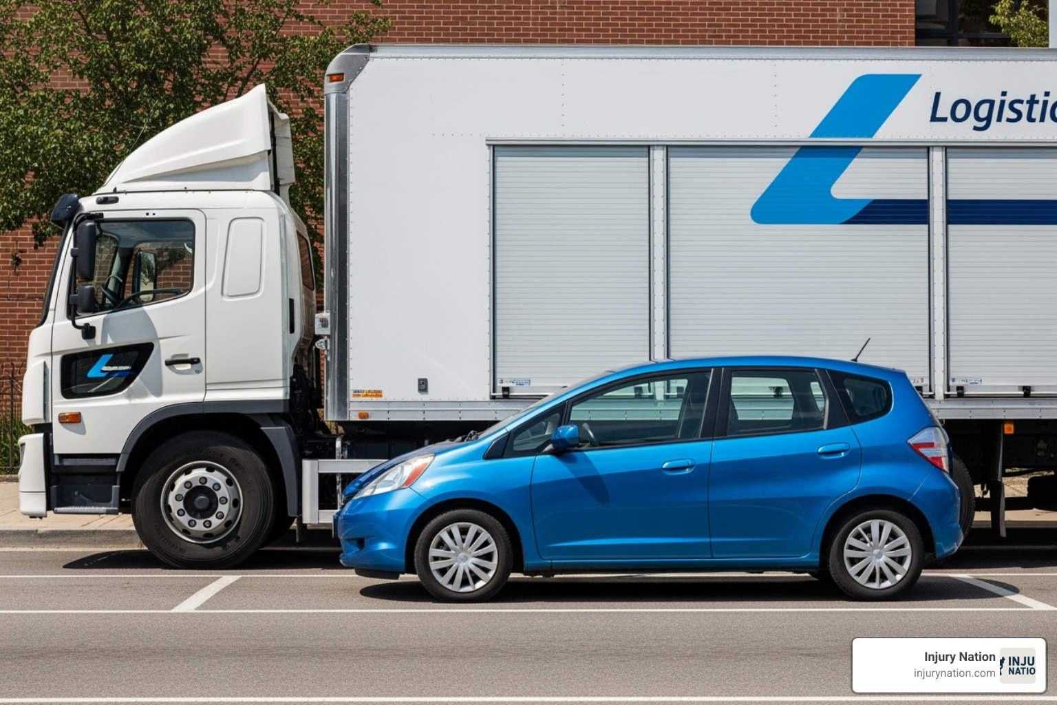 Delivery truck vs car size comparison - Delivery truck accident Delivery truck vs car size comparison - Delivery truck accident