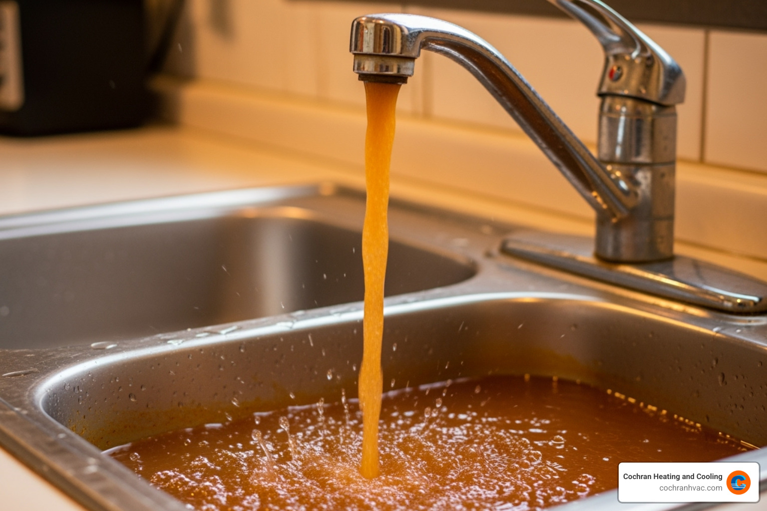 rusty water coming from a faucet - water heater repair jeannette pa