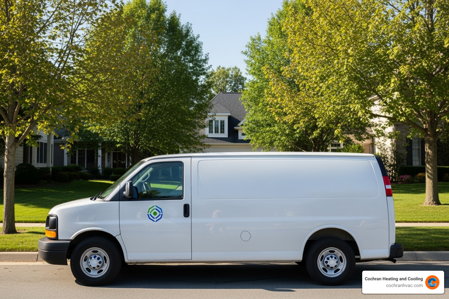 friendly technician's van in a Jeannette, PA neighborhood - water heater repair jeannette pa