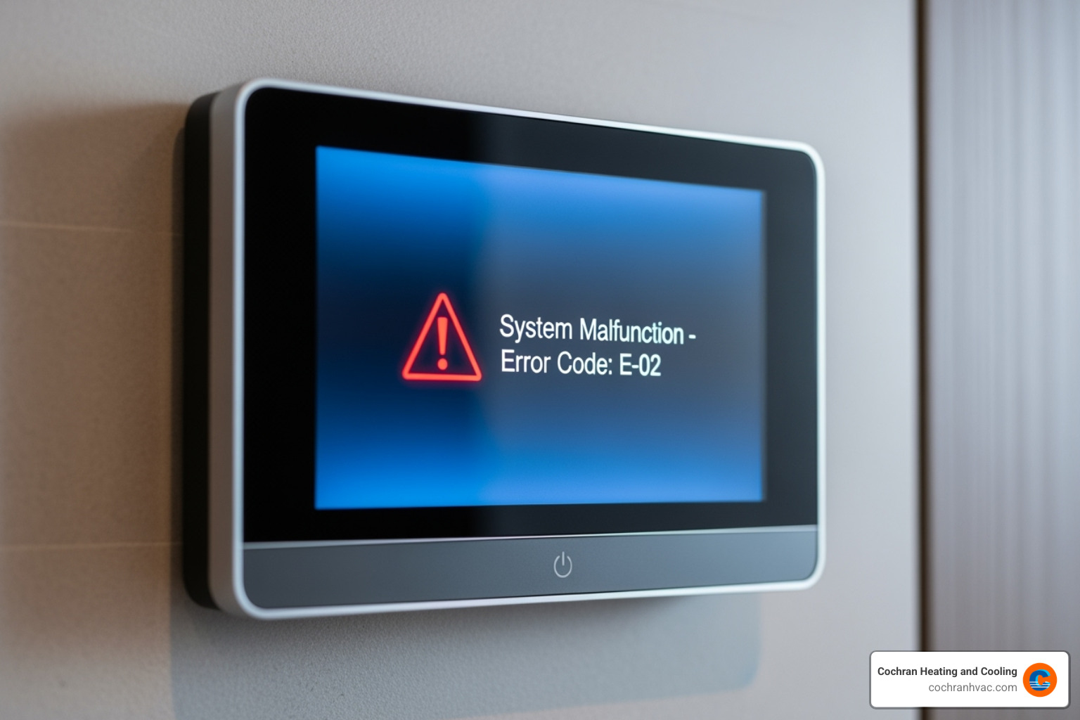 AC thermostat displaying an error message - reliable ac repair jeannette pa