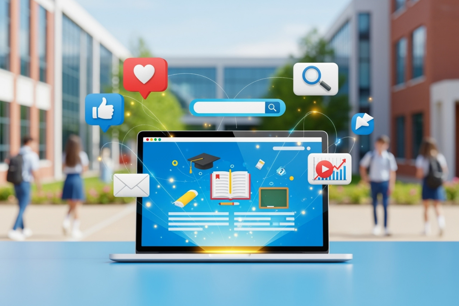 A vibrant Instagram feed showcasing various school activities, student achievements, and campus events - online marketing for schools