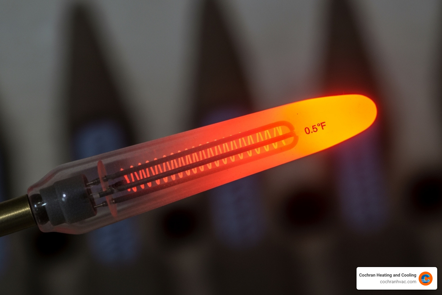 A glowing hot surface ignitor inside a furnace - furnace troubleshooting jeannette pa