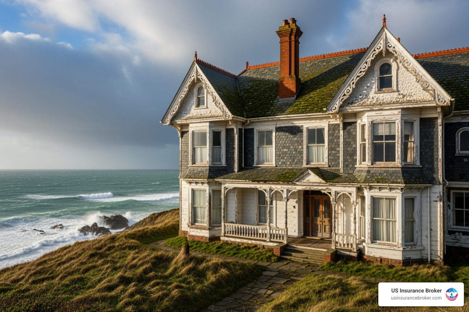 A house with icons representing different risk factors like age, roof, and location - bonita springs home insurance A house with icons representing different risk factors like age, roof, and location - bonita springs home insurance