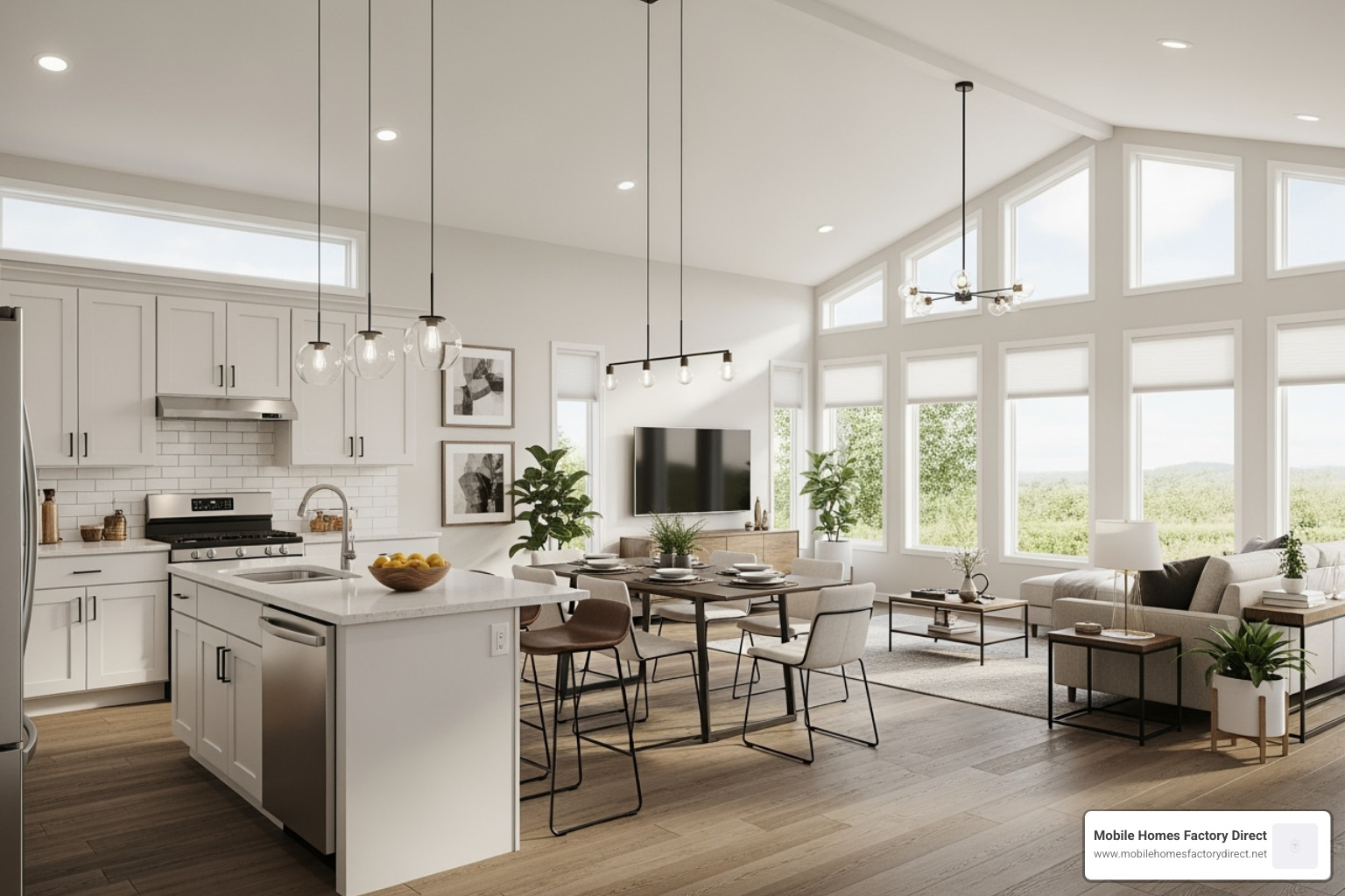 interior of spacious single wide home - single wide mobile home sizes