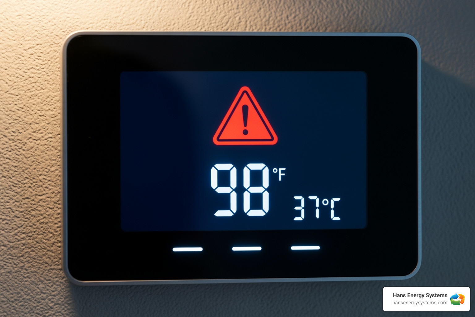 Thermostat showing an error message and a high temperature reading - Business HVAC repair Thermostat showing an error message and a high temperature reading - Business HVAC repair