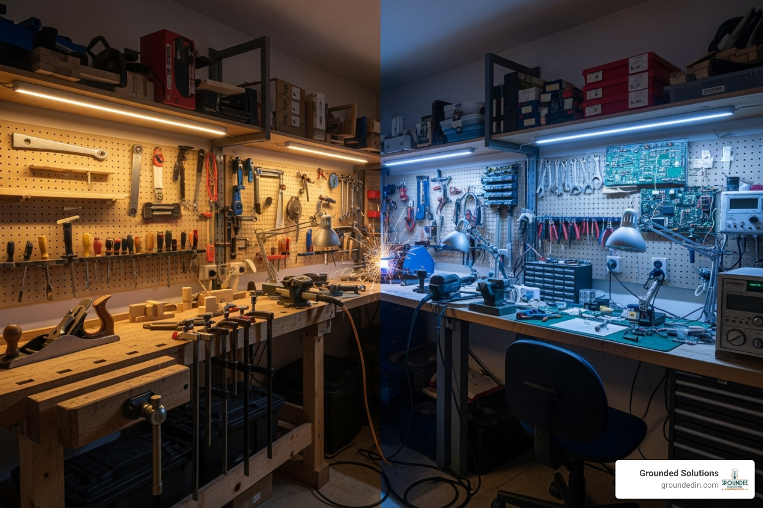 different LED color temperatures in a workshop setting - Replacing fluorescent with LED different LED color temperatures in a workshop setting - Replacing fluorescent with LED