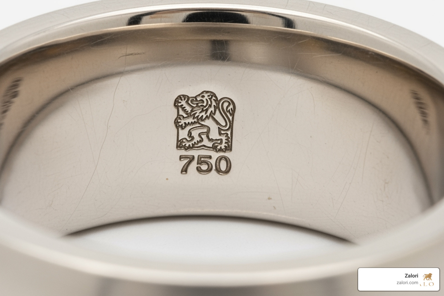 hallmark stamp on the inside of a luxury ring - luxury men's rings
