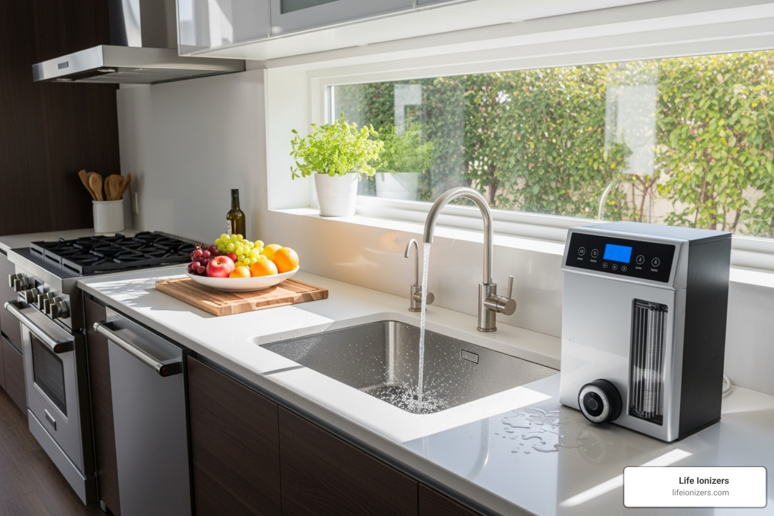 kitchen with water ionizer - difference between alkaline water and ionized water kitchen with water ionizer - difference between alkaline water and ionized water