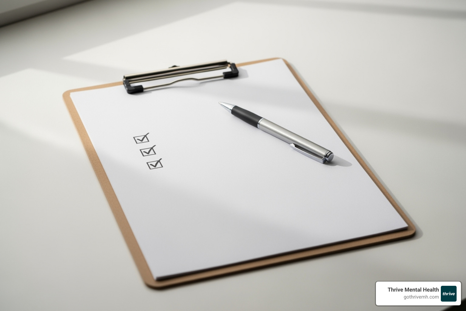 a checklist on a clipboard with a pen, emphasizing careful consideration - online mental health support group a checklist on a clipboard with a pen, emphasizing careful consideration - online mental health support group