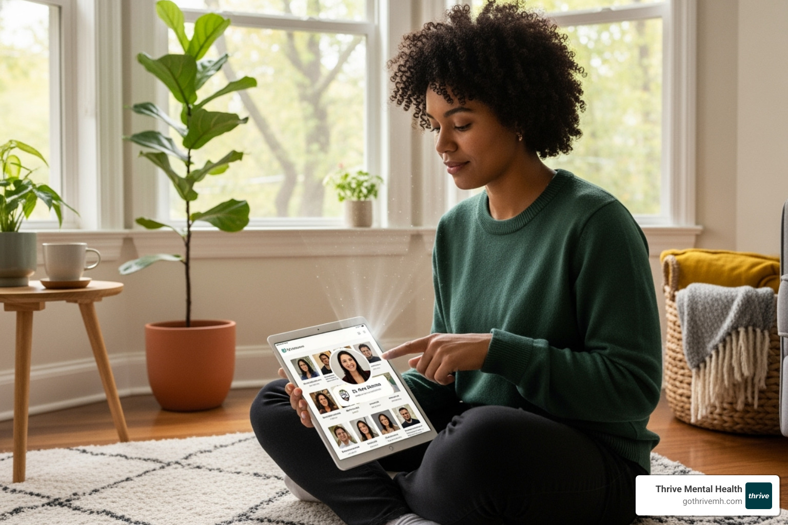 choosing a virtual therapist for depression at Thrive - virtual therapy for depression
