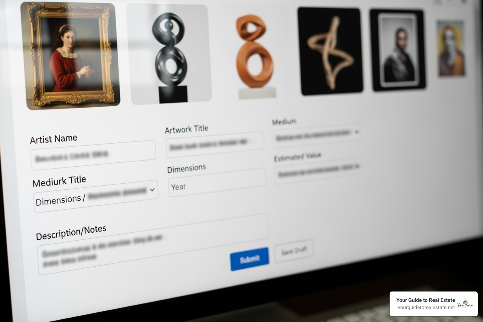 online appraisal interface - art appraisal