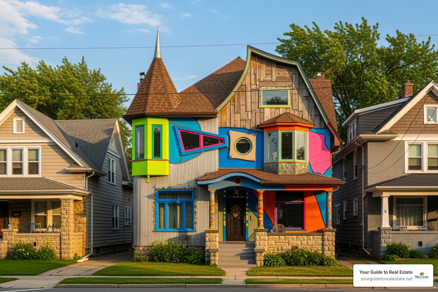 A quirky, unique home exterior that stands out from its neighbors - 4 surprising factors that can affect a home appraisal