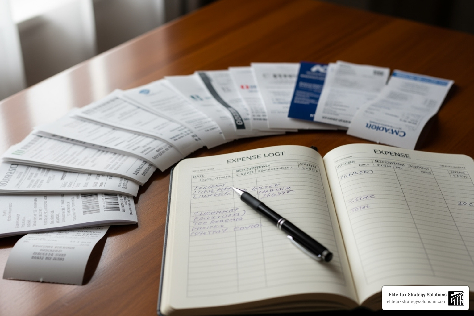 organized receipts and an expense log - how to do business taxes organized receipts and an expense log - how to do business taxes