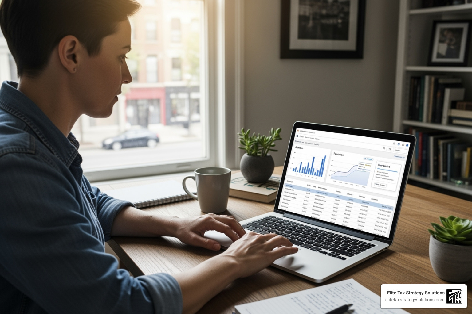 person using accounting software on a laptop - how to do business taxes person using accounting software on a laptop - how to do business taxes
