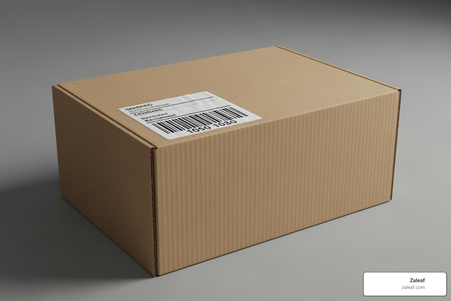 discreetly packaged box with a shipping label - buy cannabis flower online worldwide