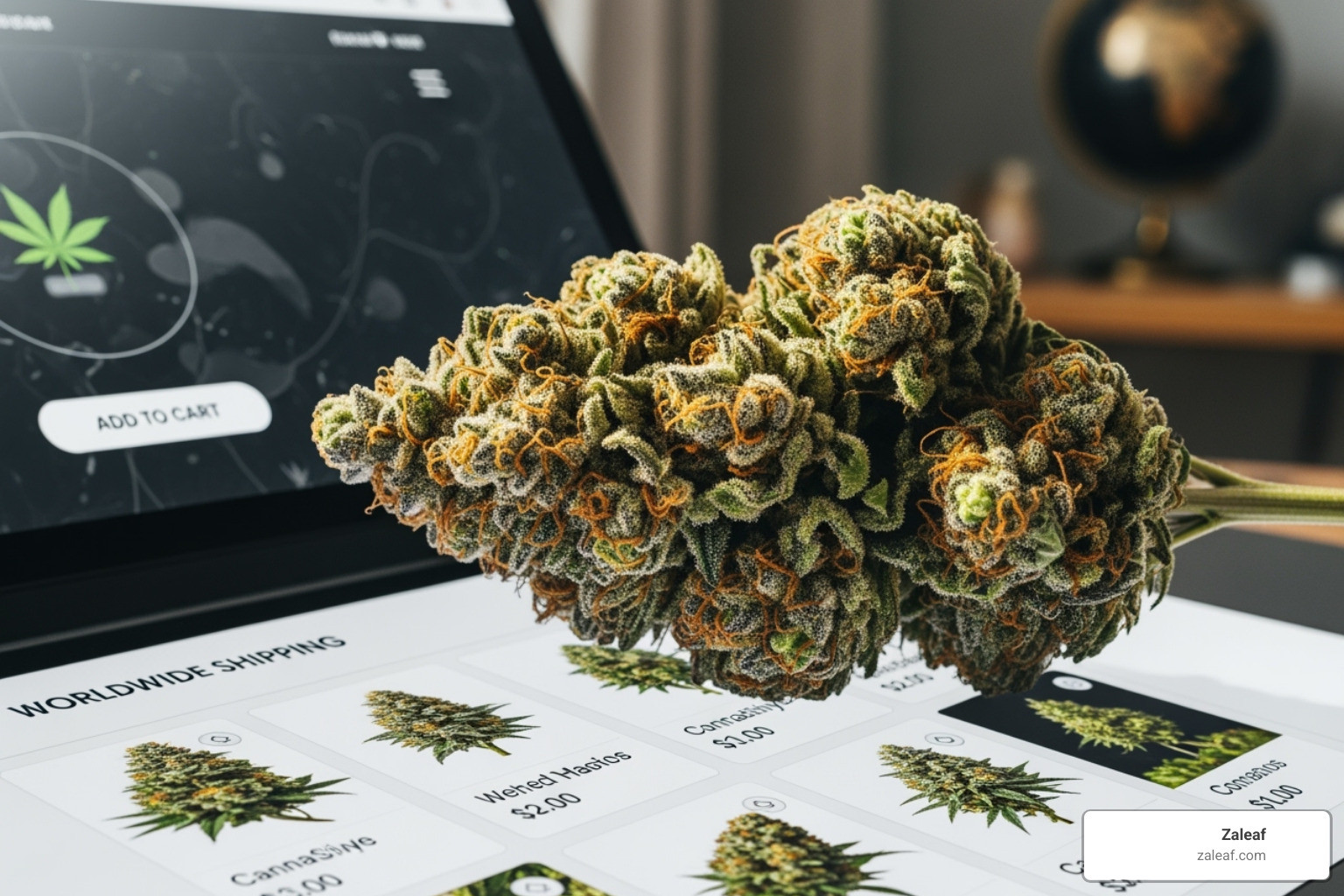 diverse array of cannabis flower strains in jars - buy cannabis flower online worldwide