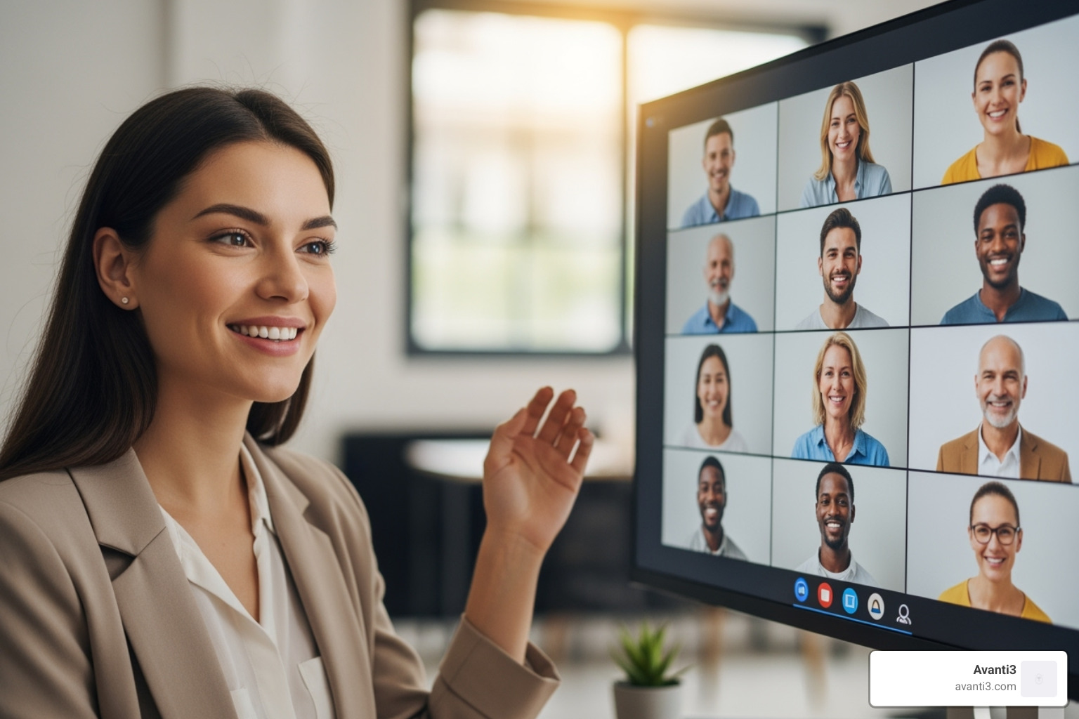 Community manager engaging with members during a live video event - create online community