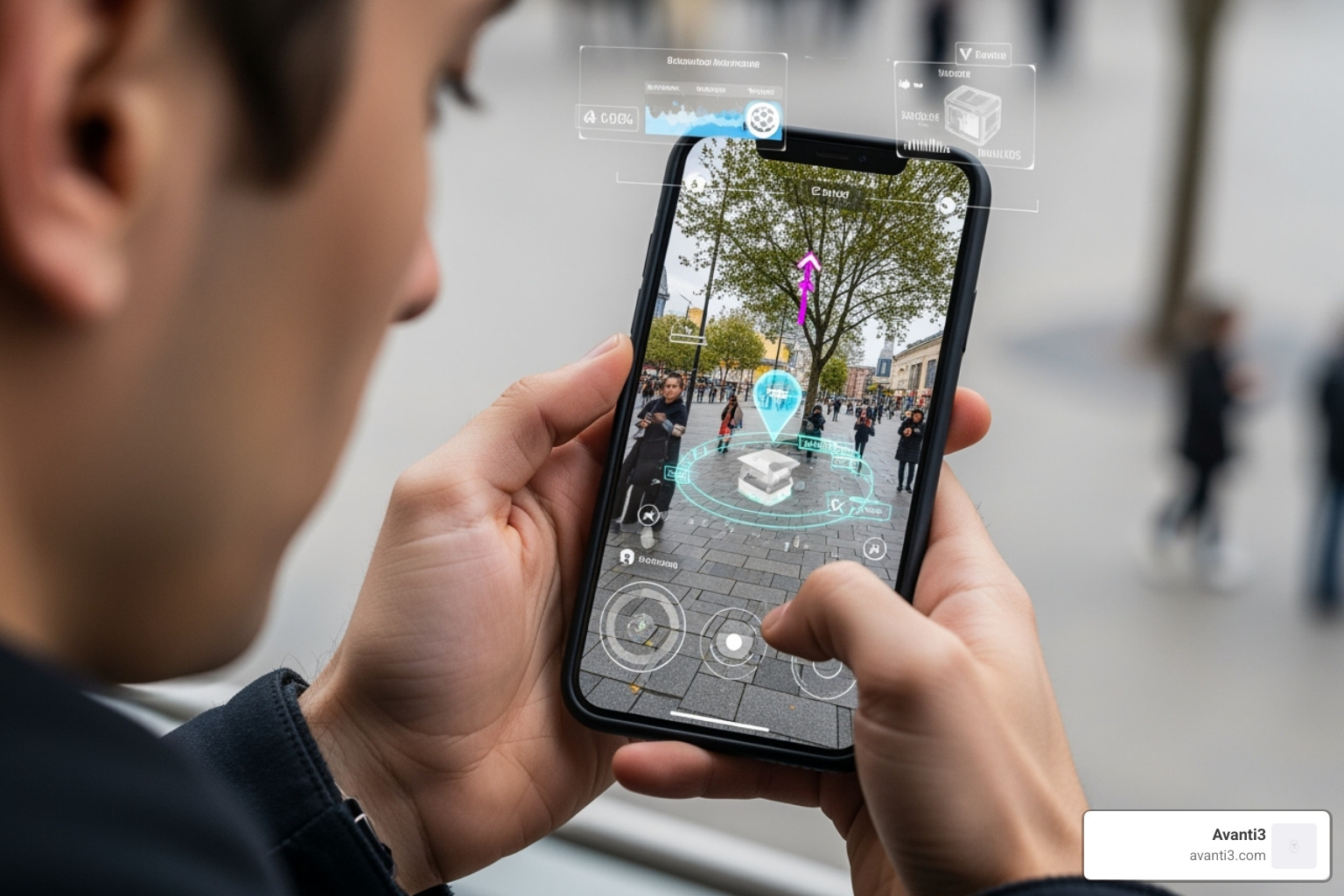 User engaging with AR application - Digital brand experiences