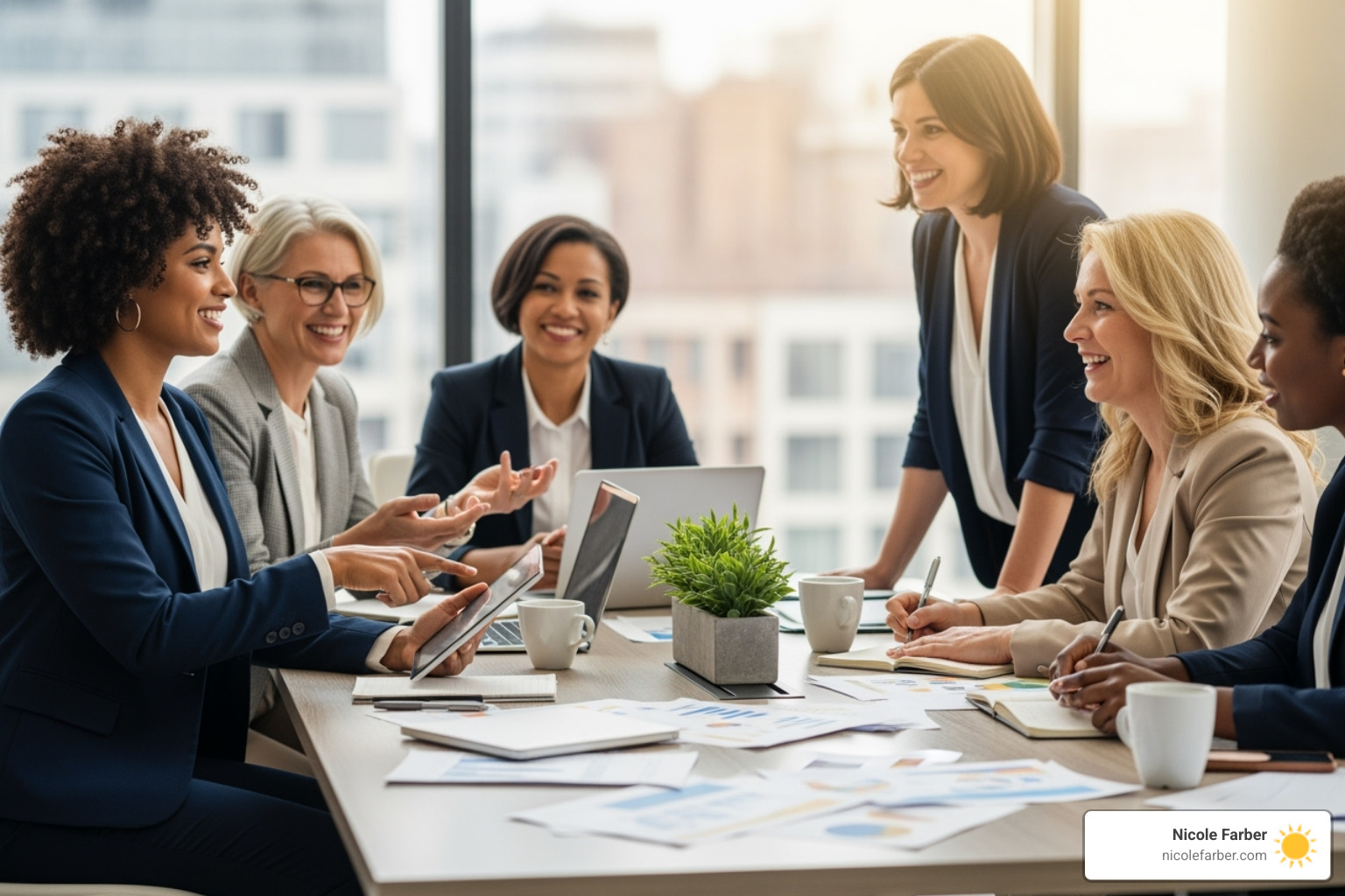 woman's desk with a planner, laptop, and coffee, symbolizing planning and growth - Empowering business women woman's desk with a planner, laptop, and coffee, symbolizing planning and growth - Empowering business women