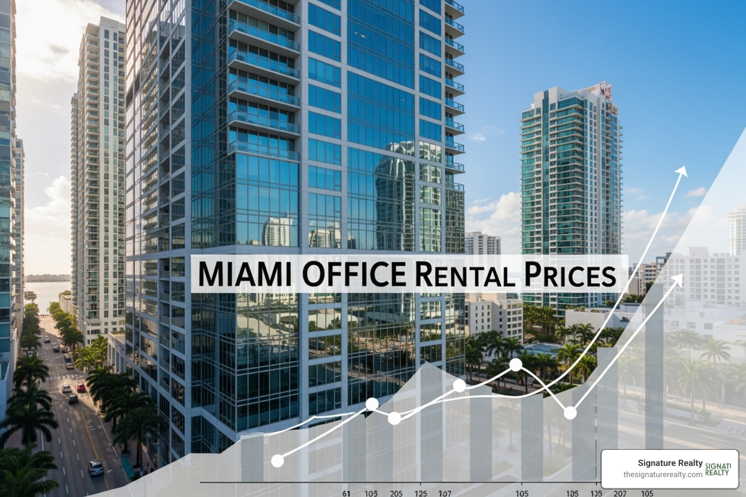 map showing major transport routes connecting Doral, Hialeah, and Medley to Miami's core - Miami office rental prices