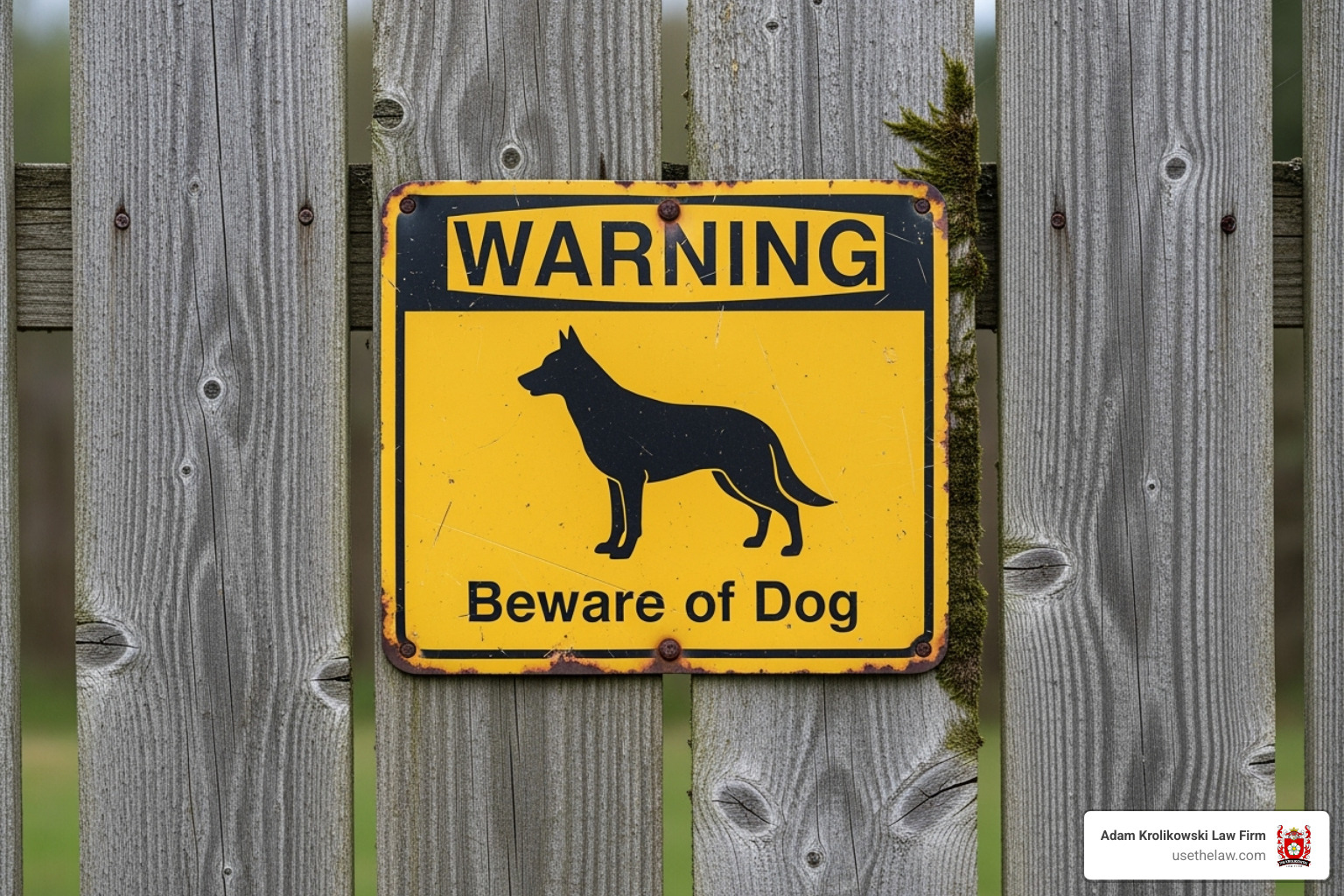 Beware of Dog sign - Dog bite accident lawyer Beware of Dog sign - Dog bite accident lawyer