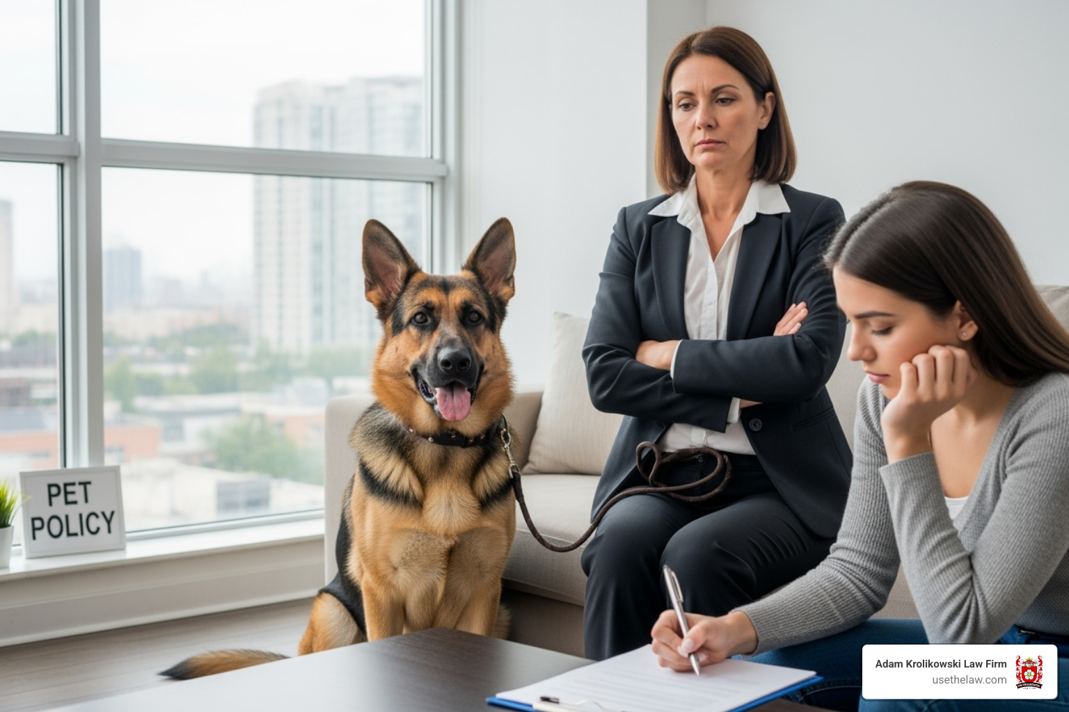 A close-up image of a lease agreement with a pet addendum section highlighted, showing text about pet policies - Landlord dog liability A close-up image of a lease agreement with a pet addendum section highlighted, showing text about pet policies - Landlord dog liability
