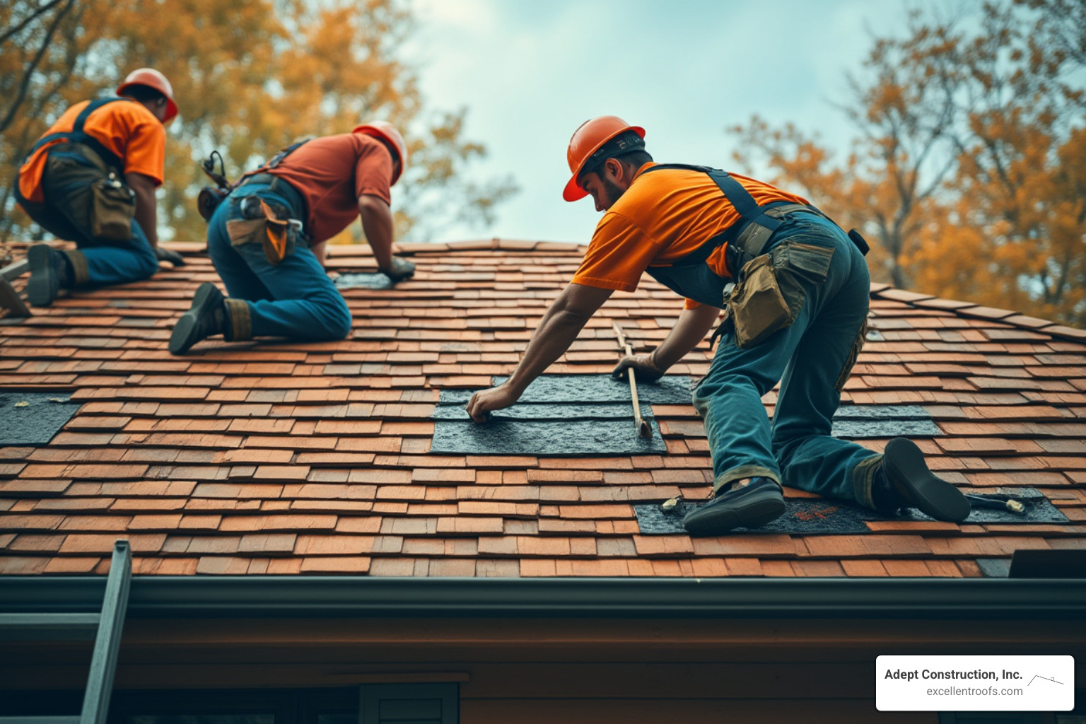 A roofing team installing new cedar shakes - cedar roof replacement cost