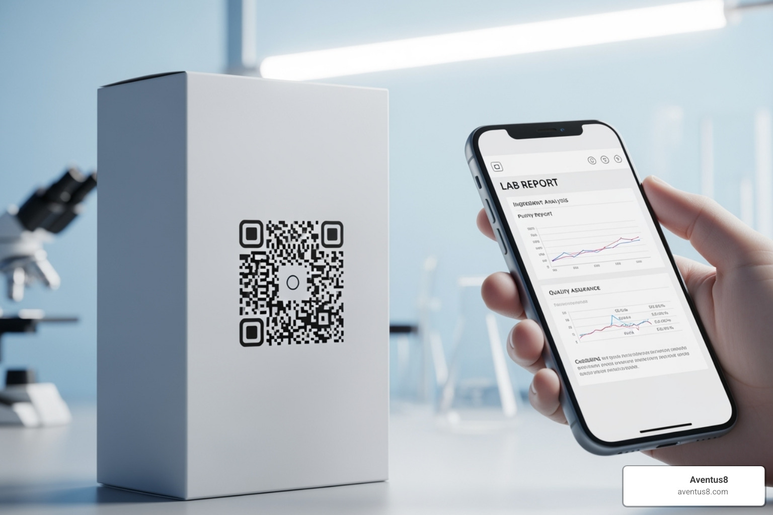 QR code on a product leading to a lab report - THC pet treats