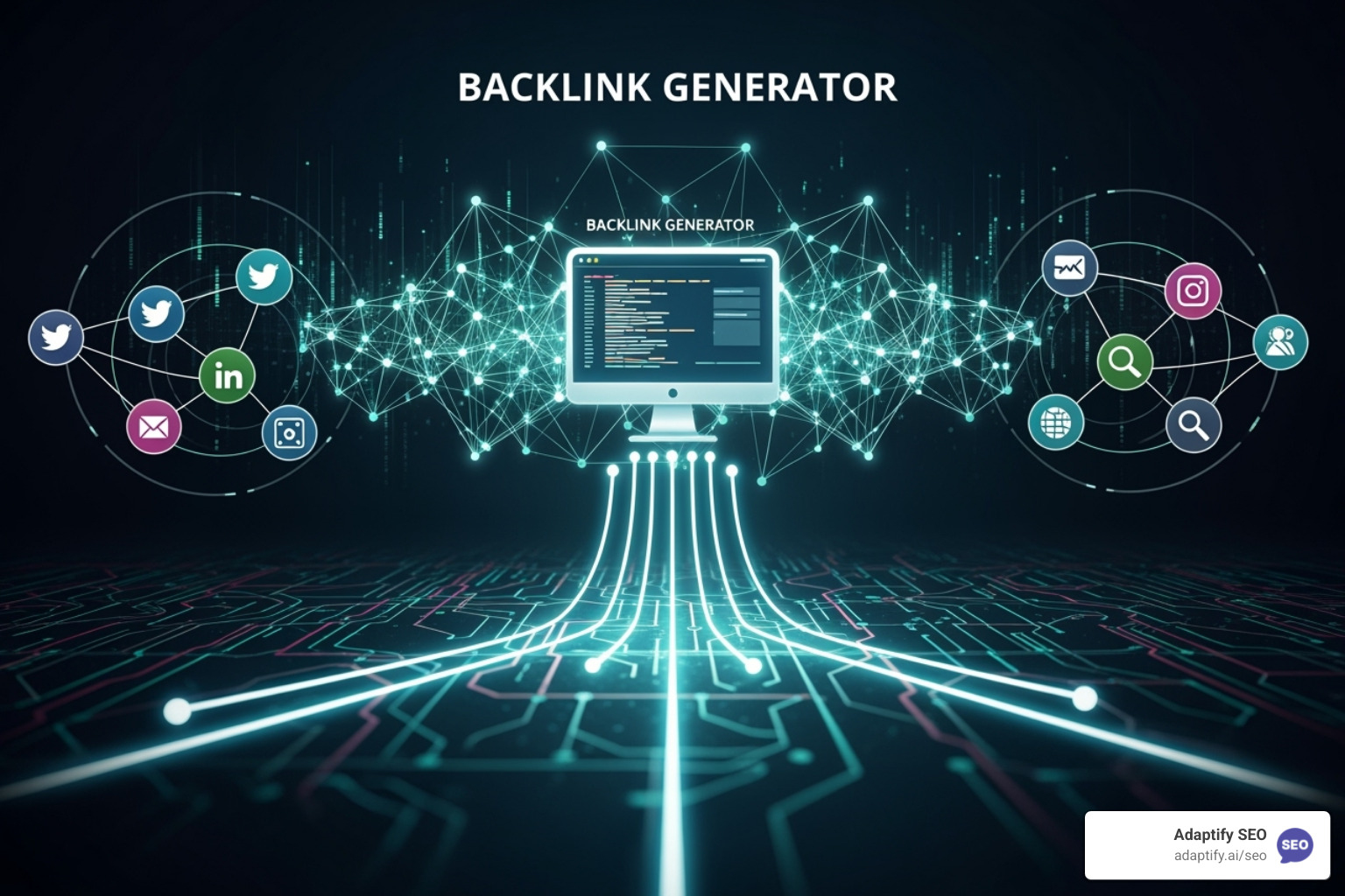 Flowchart showing content creation leading to organic backlinks, followed by outreach and relationship building - backlink generator program