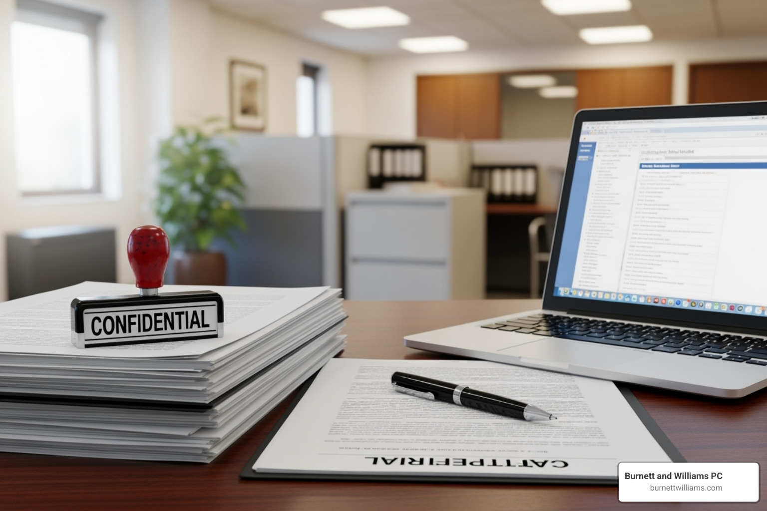 attorney and client reviewing documents in an office - attorney for auto accident