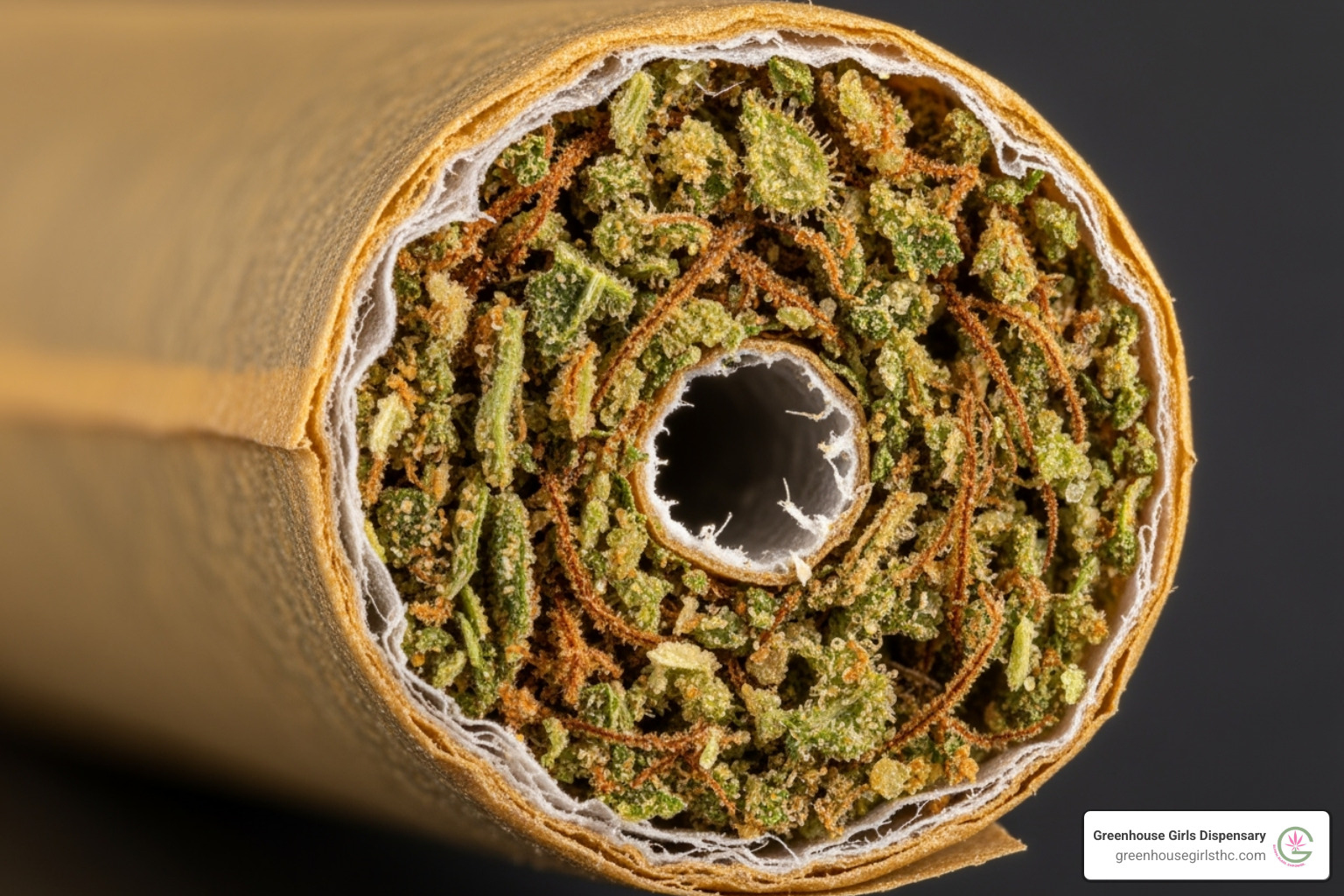 a CBD joint cut open to show the ground hemp flower inside - cbd joints near me a CBD joint cut open to show the ground hemp flower inside - cbd joints near me